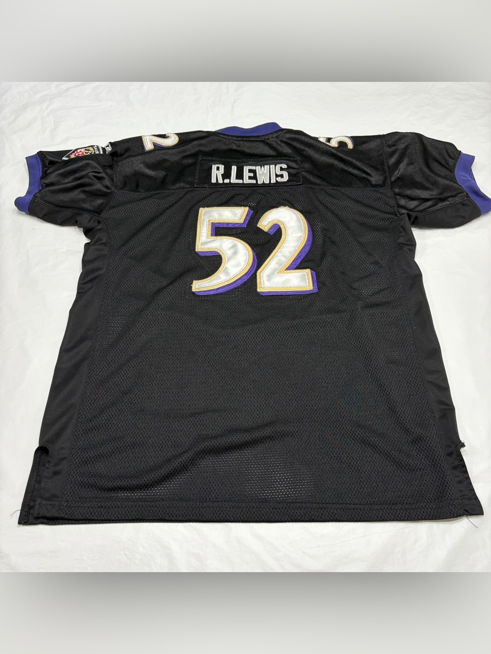 Reebok On Field NFL Baltimore Ravens R. Lewis #52 Jersey Youth Boys XL 18-20 - Picture 7 of 10